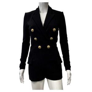 Balmain Excellent embossed button Double breasted Blazer Jumpsuit  34 US 2